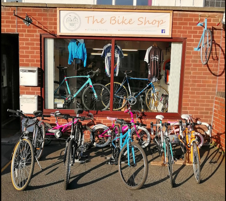 The Bike Shop Albrighton — bikes outside the shop